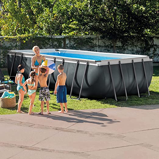 Intex 26356NP - Piscina desmontable rectangular Ultra XTR Frame INTEX 549x274x132 + depuradora, Multicolor tubular 5,49 (largo) x 2,74 (ancho) x 1,32 (alto) metros